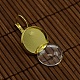 Cabochon-Abdeckung aus klar gewölbtem Glas und Fassungen für den Ohrring aus Messing für Heimwerker DIY-X0160-G-RS-3