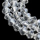 Transparentes perles de verre de galvanoplastie brins GLAA-F029-2mm-C13-3