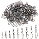 SUPERFINDINGS 90Pcs 9 Style Brass Fishing Snaps Swivels FIND-FH0004-40-1