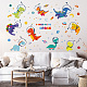 SUPERDANT Colorful Dinosaur Wall Decor Astronauts Wall Sticker with Planets Stars Removable Decals Peel and Stick I Need More Space DIY Wall Art Decor Decals Murals for Kid's Room DIY-WH0228-640-3