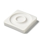 レジン シングル ブレスレット ディスプレイ スタンド  正方形  ホワイト  トレイ：20mm  8.75x8.85x1.75cm BDIS-P004-03-2
