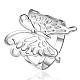 Ottone moda anelli farfalla cavi cubi per le donne RJEW-BB08997-8-1