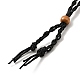 Плетеный шнур из восковой веревки макраме мешочек изготовление ожерелья NJEW-J007-08-3
