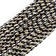 三色ポリエステル編組コード  金のメタリック糸で  編みこみのジュエリー友情ブレスレット作りのために  濃いグレー  2mm  約100ヤード/バンドル（91.44m /バンドル） OCOR-T015-B06-2