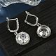 925 стерлингового серебра микро проложить кубического циркония серьги обруча EJEW-B147-01A-01-3