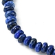 Natürliche Lapislazuli flache runde Perlen-Stretch-Armbänder für Frauen BJEW-JB09717-05-3