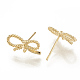 Brass Stud Earrings X-KK-S341-86-2