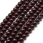 Granato naturale fili di perle, tondo, 6.5mm, Foro: 1 mm, circa 63pcs/filo, 15.3 pollice