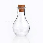 Botella de vidrio para recipientes de abalorios, con tapón de corcho, deseando botella, Claro, 4.9x8.8 cm, Cuello de botella: 2.2 cm de diámetro, agujero: 15 mm, capacidad: 55ml (1.85 fl. oz)