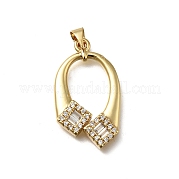 Латунные микро проложить кубического циркония подвески KK-C090-22G