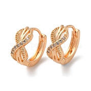 Серьги-кольца из латуни со стразами EJEW-K256-97KCG