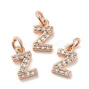 Латунь микро проложит класс Aaa кубического циркония подвески ZIRC-P067-11RG-Z-NR
