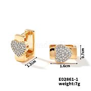 Изысканные серьги-кольца из латуни с кубическим цирконием EN3561-1