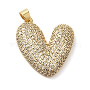Латунные микропаве прозрачные подвески с фианитом KK-B094-04G