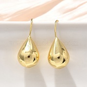 Серьги-подвески из латуни в форме слезы EJEW-B132-06G
