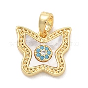 Подвески из латуни с микропаве из циркония KK-M303-01G-07