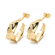 Серьги-гвоздики из латуни с поворотным кольцом EJEW-B035-03KCG