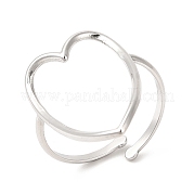 201 Stainless Steel Open Cuff Ring RJEW-E063-47P