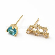 Асимметричные серьги созвездия из кубического циркония EJEW-C035-16G-07