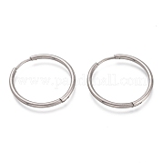 Серьги-кольца Huggie Hoop из нержавеющей стали 201 EJEW-O095-02D