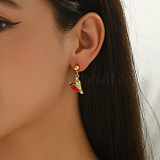 Стильные латунные серьги-гвоздики PA9879-4