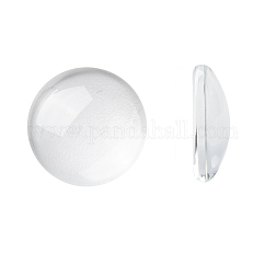 Cabochons en verre transparent, demi-rond / dôme, clair, 14.5~15x4mm
