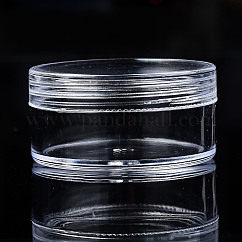 Contenedor de almacenamiento de perlas de poliestireno de columna, para joyas, cuentas, pequeños accesorios, Claro, 4.95x2.45 cm, diámetro interior: 4.2 cm