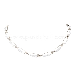 Круглые акриловые бусины с имитацией жемчуга NJEW-JN05671