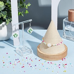 2 нить бусин лэмпворк ручной работы LAMP-NB0002-08D