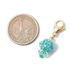 Цветочные стеклянные бусины бисерные подвески украшения&nbsp;HJEW-MZ00196-06