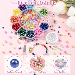 1450шт 13 стиля имитация жемчуга акриловые бусины&nbsp;MACR-YW0004-56