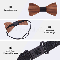 Pajaritas de madera ajustables para novios&nbsp;AJEW-WH0455-340