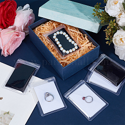 12 шт. 2-цветные прямоугольные прозрачные ПВХ-пластиковые подарочные упаковочные пакеты с застежкой-молнией&nbsp;ABAG-OC0001-15