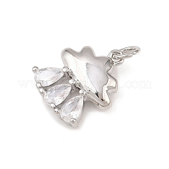 Латунные микро проложить кубического циркония подвески KK-G544-24P