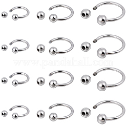 12 Stück 3 Stile Legierung Hufeisenschnalle&nbsp;FIND-GF0008-91P