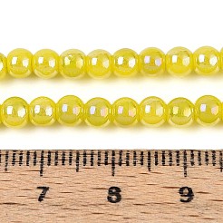 Undurchlässige Glasperlenstränge galvanisieren&nbsp;GLAA-T032-P4mm-AB16