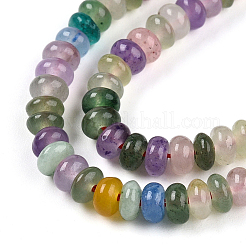 2 нить бусин из натурального окрашенного белого нефрита&nbsp;G-PA0001-85