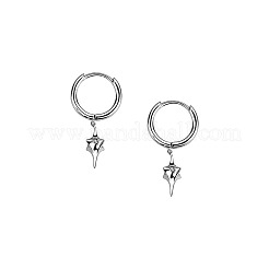 Серьги-кольца из латуни со звездами&nbsp;FS-WGD90F4-01