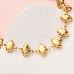 Женские ожерелья-цепочки в форме ракушек из нержавеющей стали 304 NJEW-G178-17G