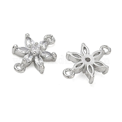 Ciondoli connettore in ottone con pavé di zirconi cubici trasparenti&nbsp;CU-CBA3F77-07P