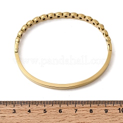 Braccialetti con cerniera in acciaio inossidabile 304 con strass per donna&nbsp;BJEW-B168-03D-G