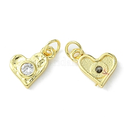 Porte micro ouvrent pendentifs zircone cubique en laiton de placage&nbsp;KK-K332-08G