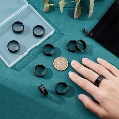 10 шт. рифленые кольца из нержавеющей стали&nbsp;STAS-UN0039-22E