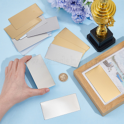 20 шт. 2-х цветные самоклеящиеся визитные карточки из нержавеющей стали 201&nbsp;AJEW-UN0002-30A