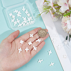 2 нить 2 вида бусин из натуральных пресноводных ракушек SHEL-GO0001-12