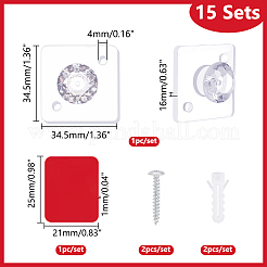 15 комплект акриловых крючков-вешалок с бриллиантами для ювелирных изделий FIND-GA0003-46