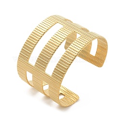 Ионное покрытие (ip) 304 нержавеющая сталь манжеты браслеты для женщин BJEW-M045-01G