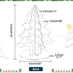 Рождественская елка акриловые серьги витрины EDIS-WH0012-37B