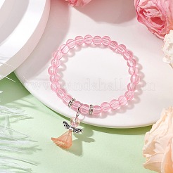 Braccialetti elastici trasparenti con perline di plastica per bambini&nbsp;BJEW-JB11507