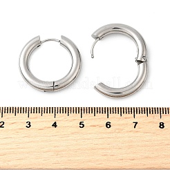 Orecchini a cerchio huggie in acciaio inossidabile 202 anti-ossidazione&nbsp;EJEW-O087-08J-P